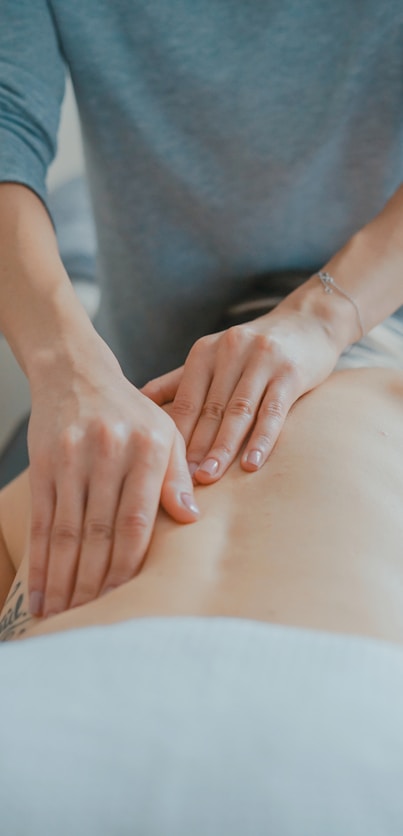 Aromatherapy session with essential oils and calming candles